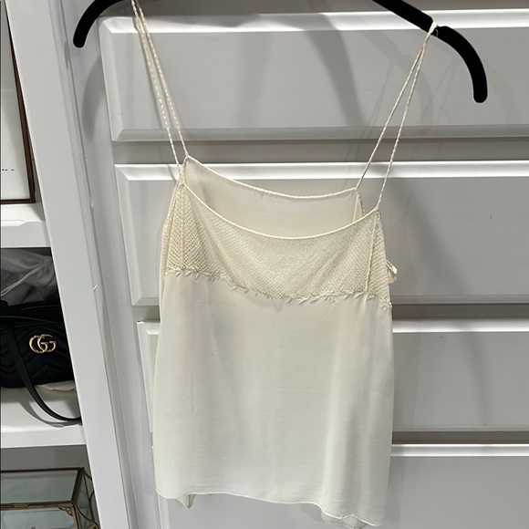 Vintage Tops - Elegant Cream Women's Top